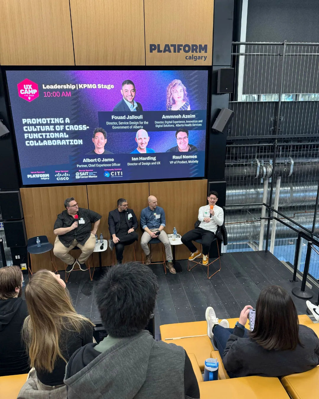 Albert Jame speaking as part of a panel