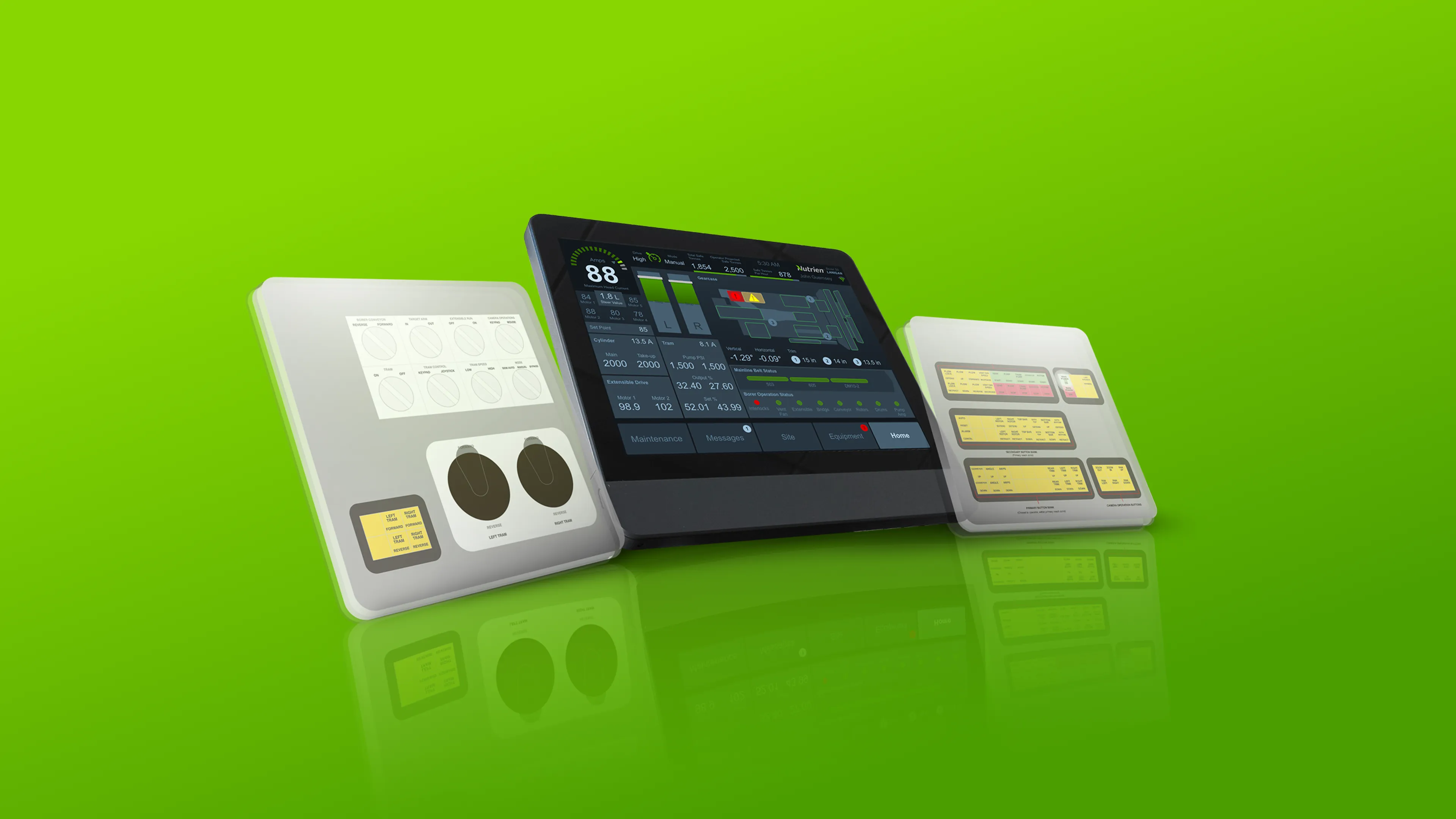 Screen with display the Human Machine Interface