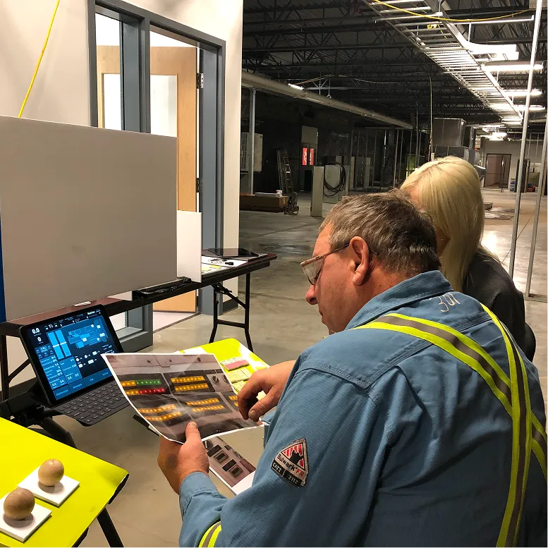 3D visualization showing tele-remote dashboard evolution from hand sketch to final digital interface