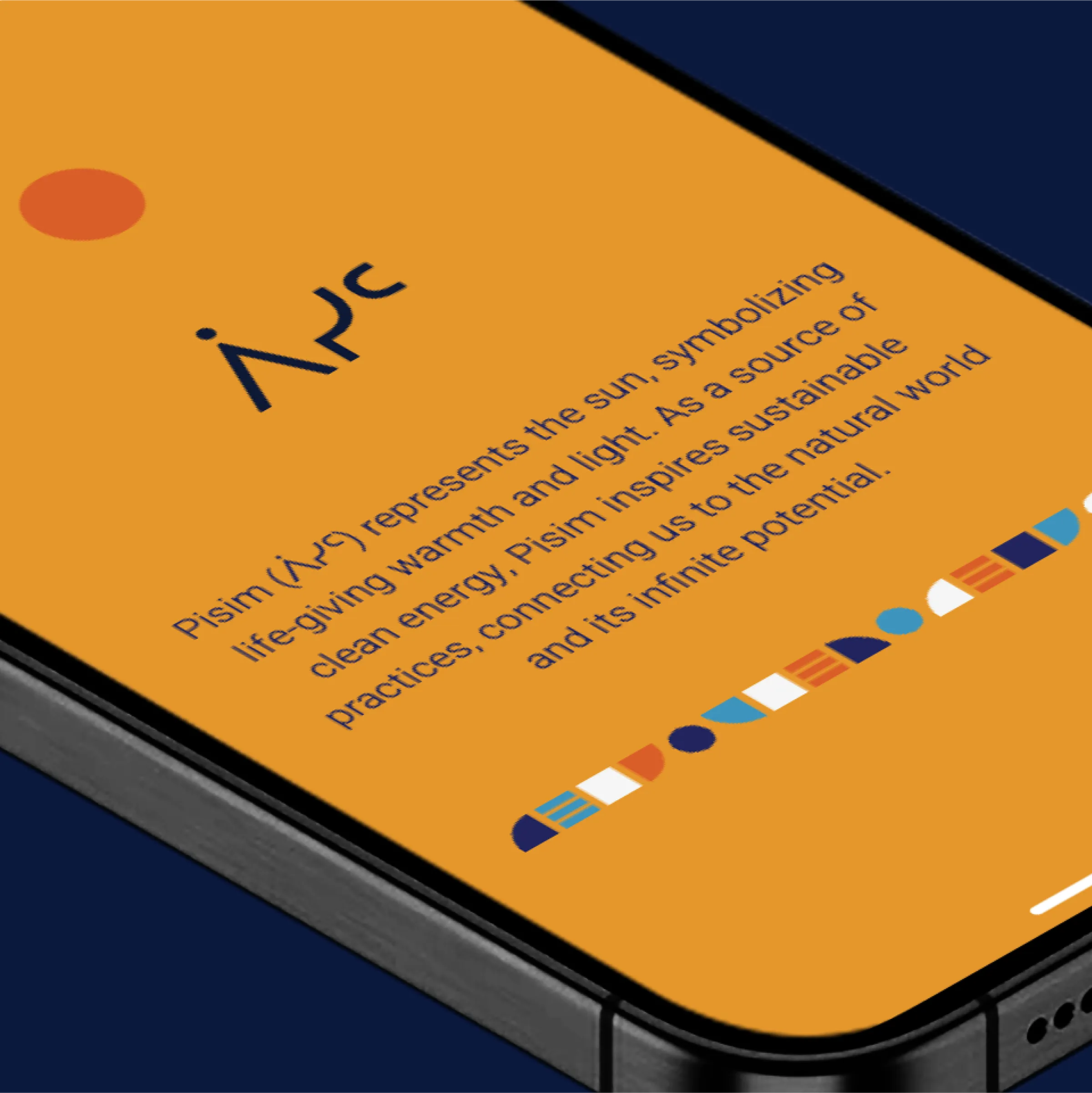 Person holding circular white paper with Pisim Power logo