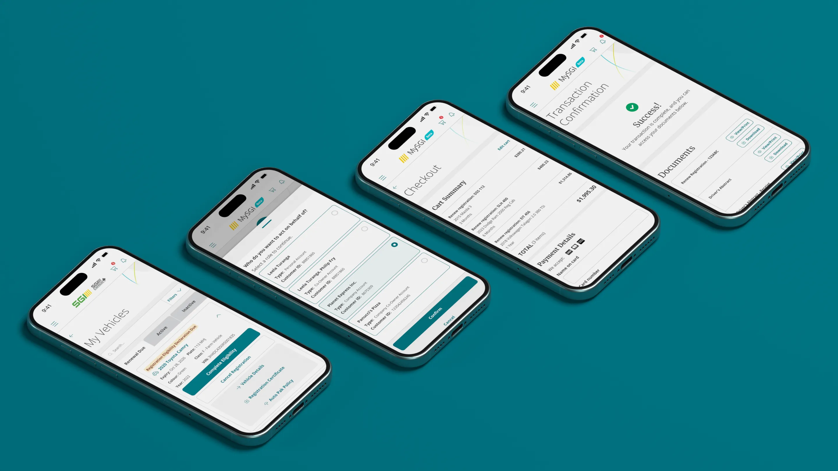 SGI mobile app shown across multiple devices