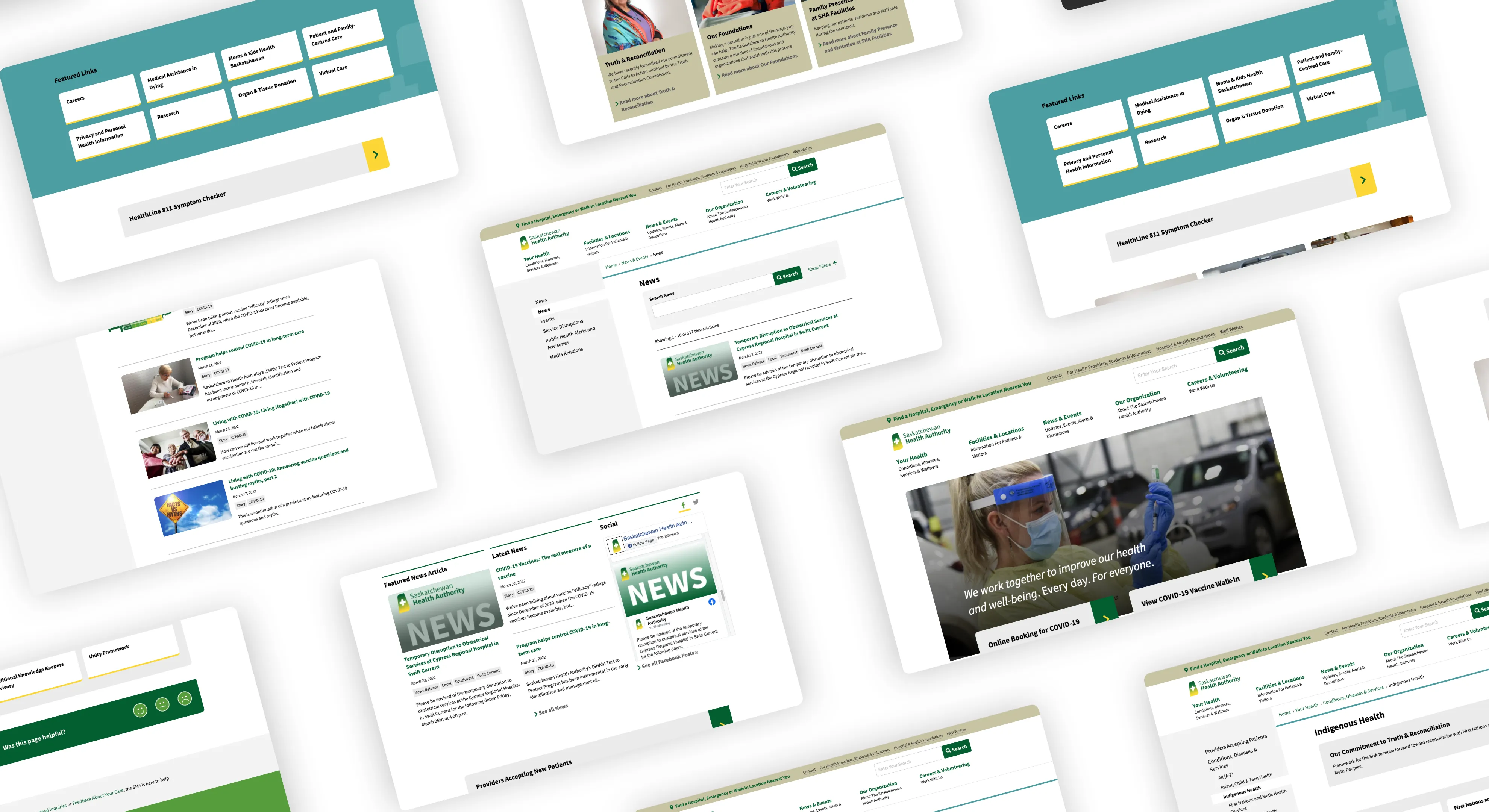 Saskatchewan Health Authority Website Screenshot