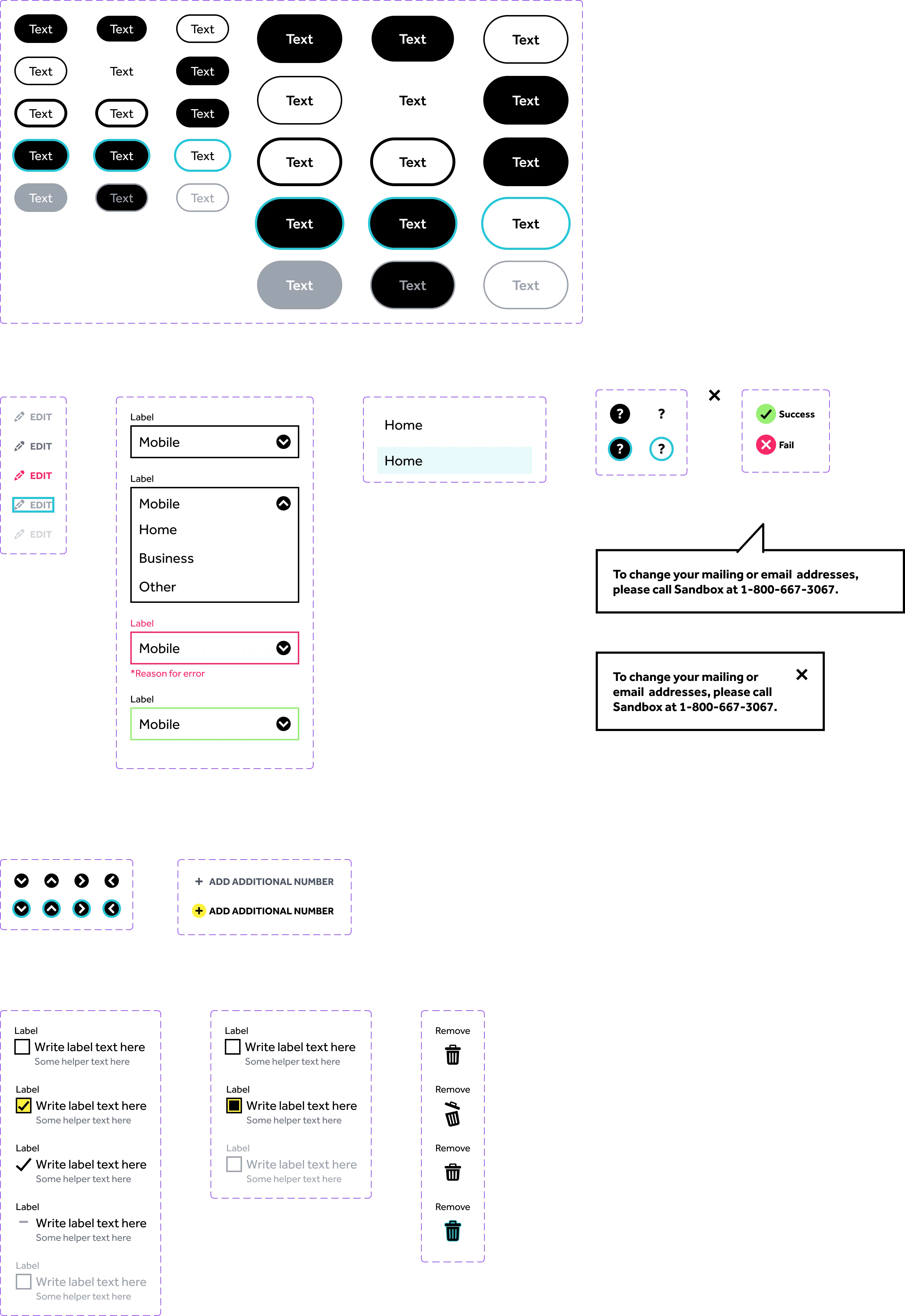 Yellow-themed interface components